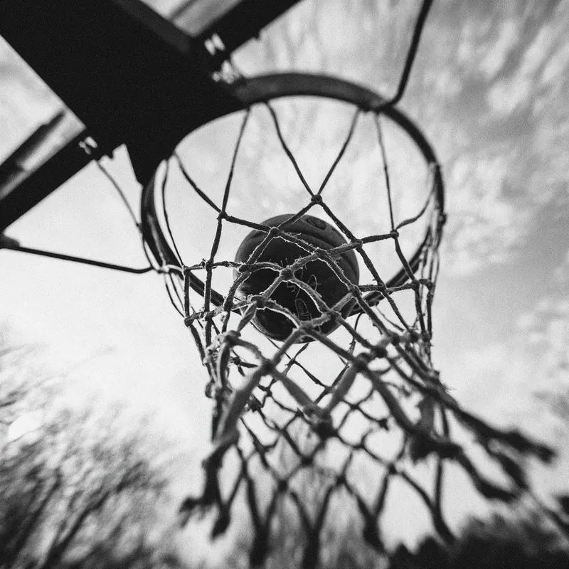 Basketball through the hoop